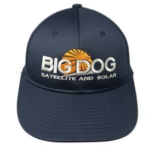 Sweet Caps Baseball Cap Blue M Big Dog Satellite and Solar Stretch Fit Hat